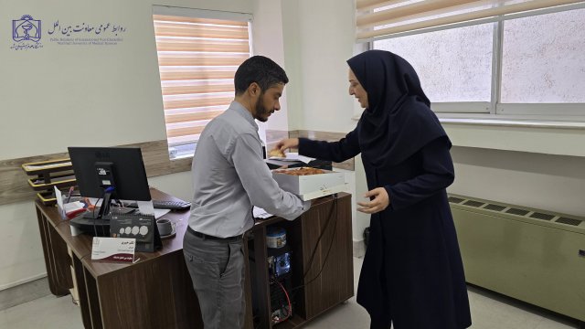 حضور معاون بین الملل در واحدهای ستادی جهت تبریک روز کارمند 1404/06/04