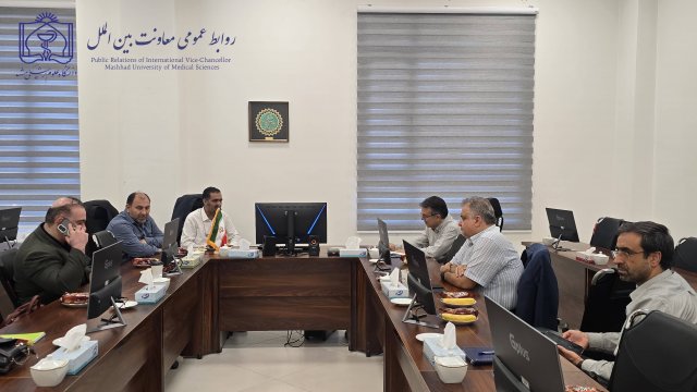 بازدید معاون بین الملل دانشگاه از پژوهشگاه علوم پزشکی شهید رئیسی 1404/05/18